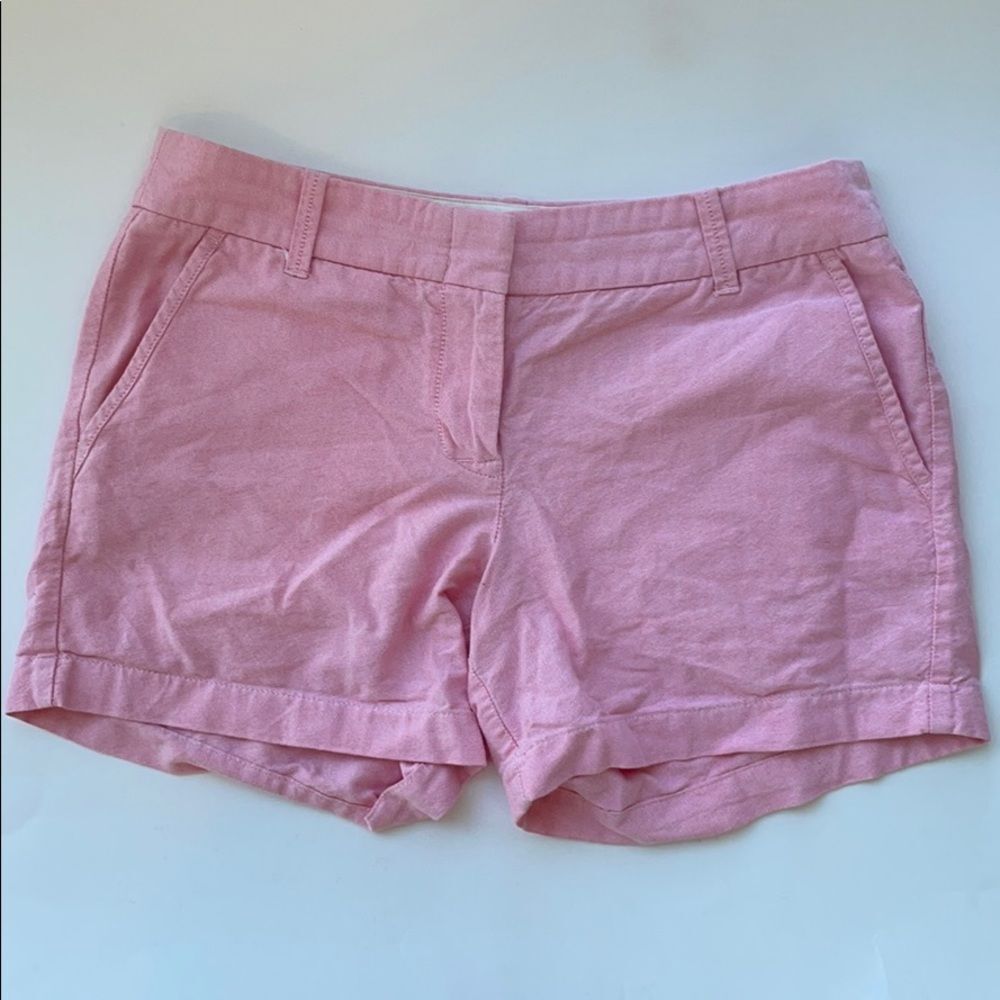 J.Crew Pink Linen Chino Shorts Size 2